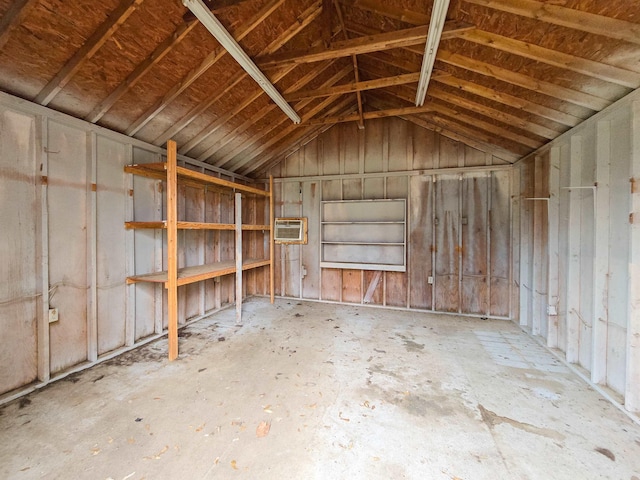 storage area featuring an AC wall unit