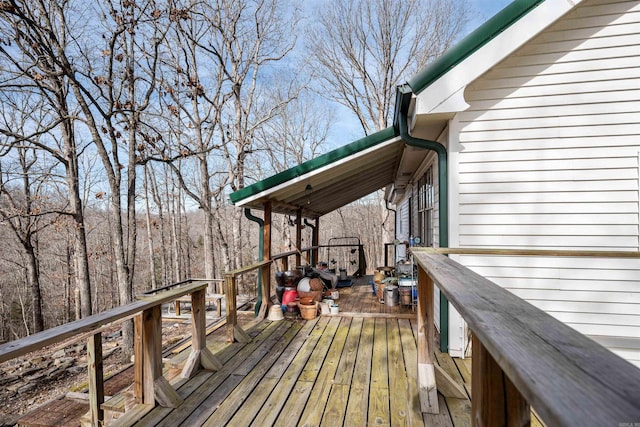 view of wooden terrace