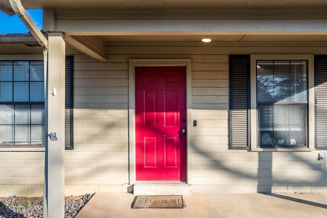 view of doorway to property