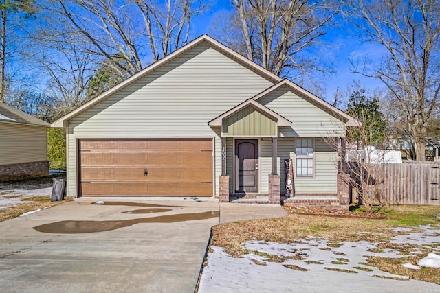 view of front of house featuring a garage