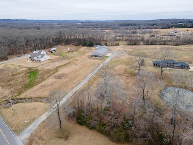 drone / aerial view featuring a rural view