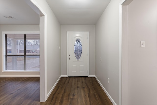 entryway featuring dark hardwood / wood-style floors