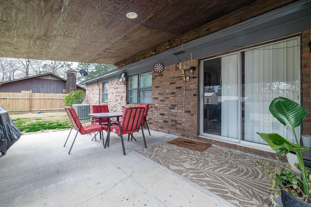 view of patio / terrace featuring central AC unit