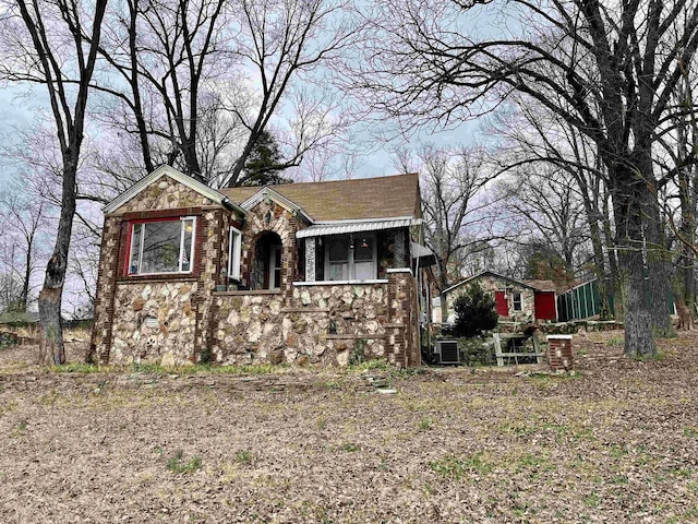 view of front of house with central AC