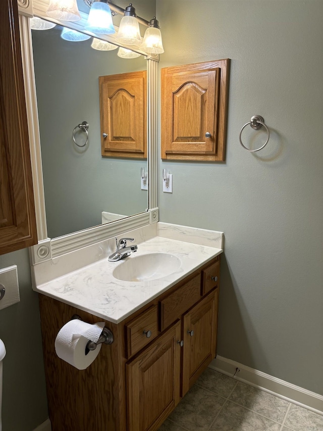 bathroom featuring vanity and tile patterned floors