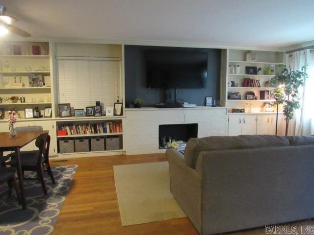 living room featuring hardwood / wood-style floors