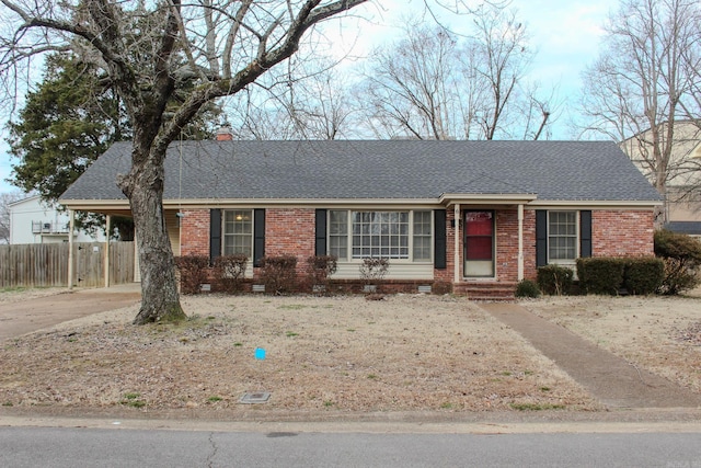 view of ranch-style home