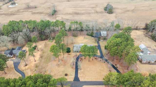 bird's eye view featuring a rural view