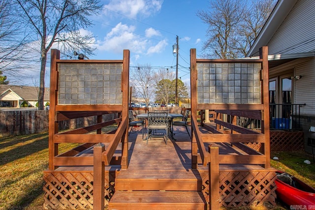 view of wooden terrace