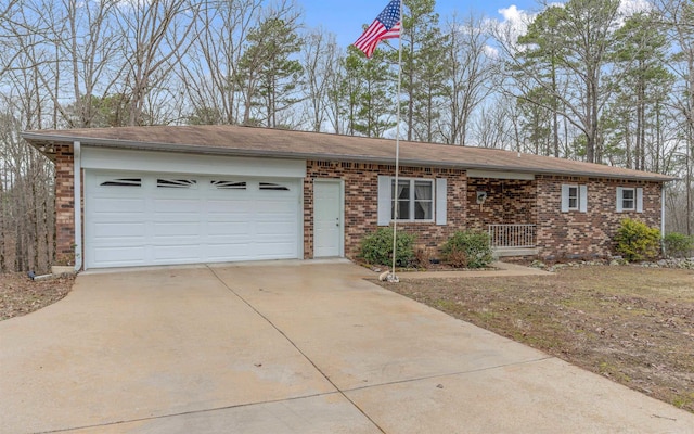 single story home featuring a garage