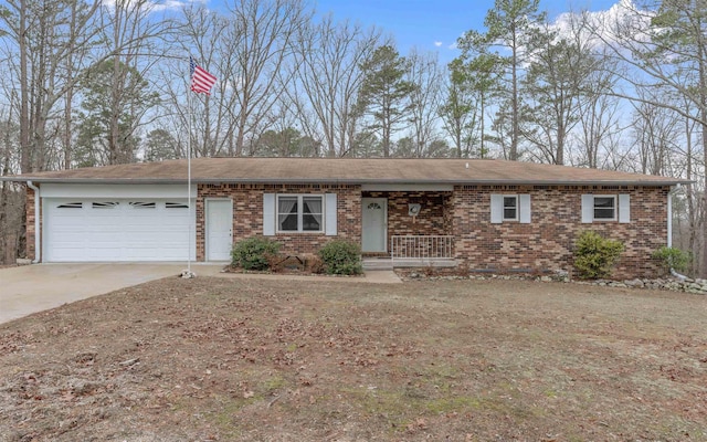 single story home featuring a garage