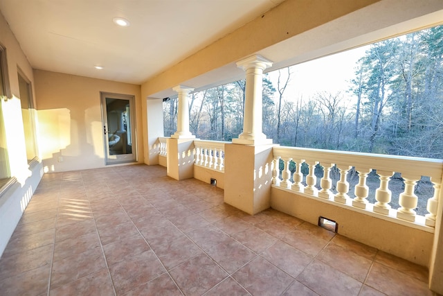 view of patio / terrace with a balcony