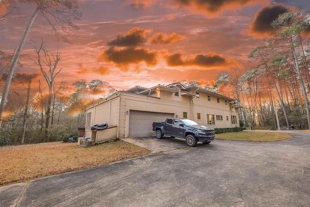 view of front of home featuring a garage