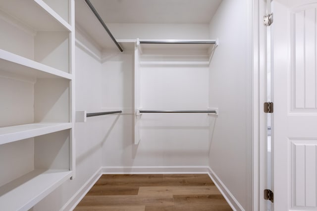 spacious closet featuring hardwood / wood-style floors