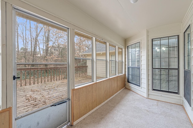 unfurnished sunroom with a healthy amount of sunlight