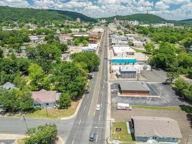 aerial view featuring a mountain view