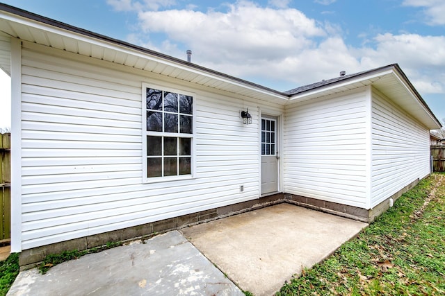 rear view of property with a patio