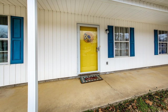 view of doorway to property