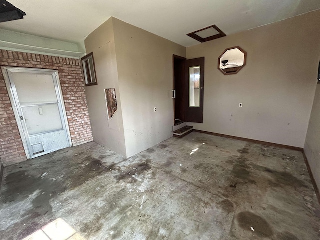 foyer featuring concrete floors