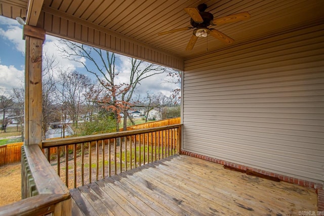 4636 Brandywine Cv, Sherwood, AR 72120 - wooden deck featuring a ceiling fan