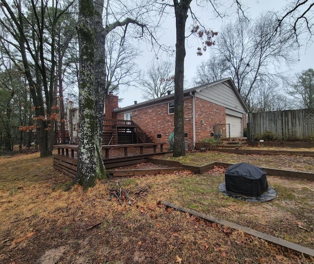 exterior space with a wooden deck