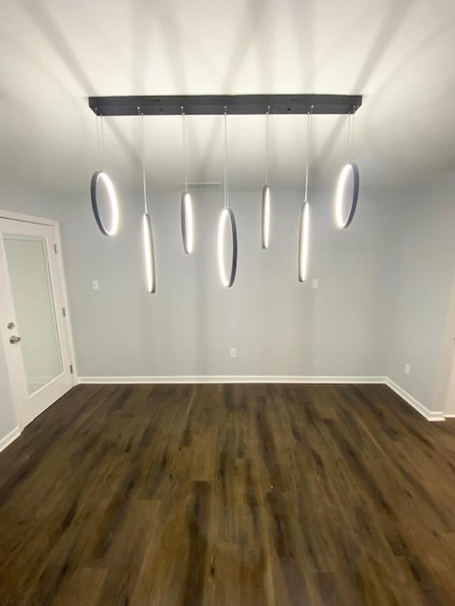 interior space featuring dark hardwood / wood-style floors