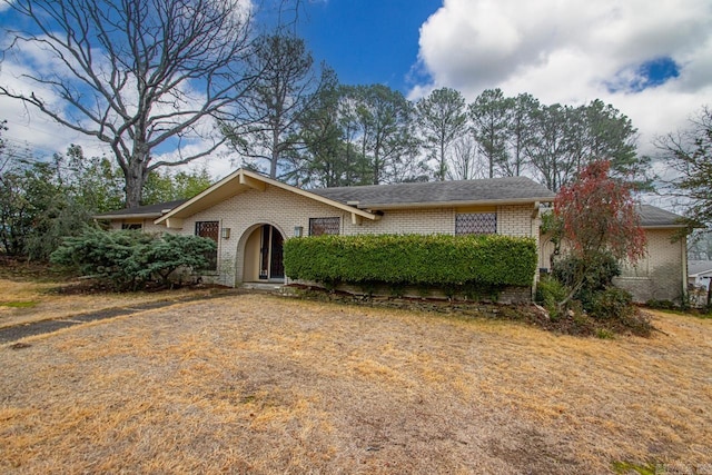 view of single story home