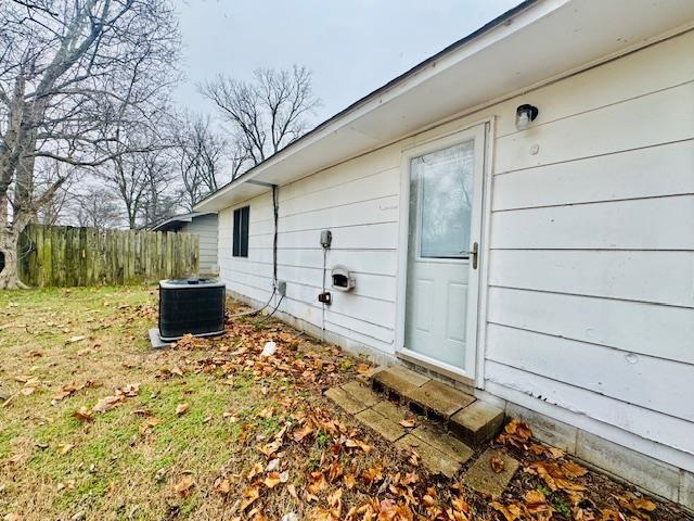 view of property exterior with central air condition unit