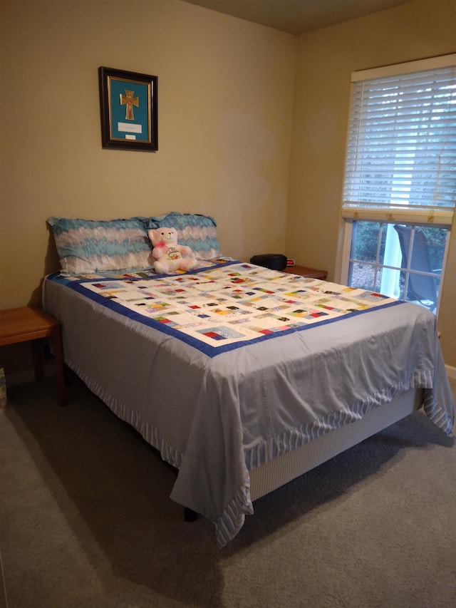 bedroom with carpet floors