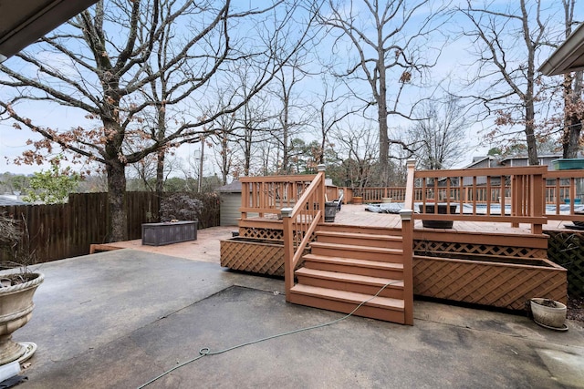 view of patio / terrace with a deck