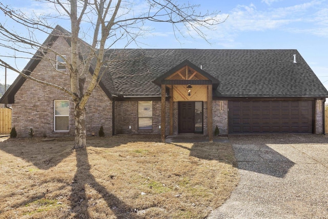 view of front facade with a garage