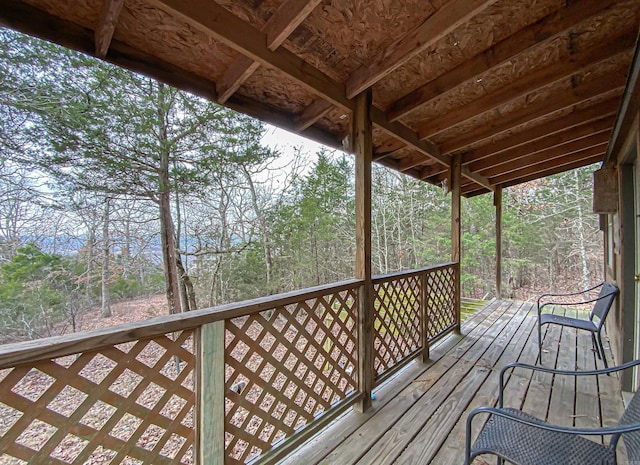 view of wooden terrace