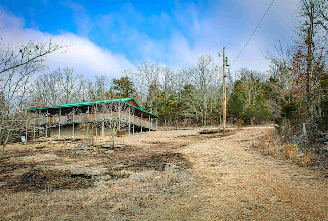 view of yard featuring a deck