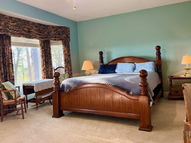 view of carpeted bedroom