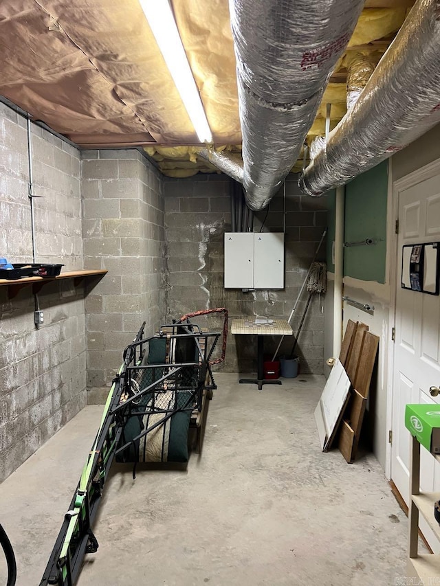 view of basement