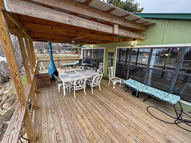 view of wooden deck