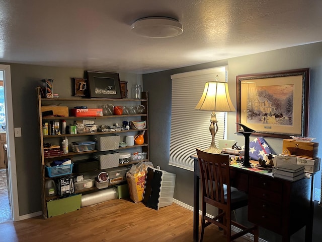 office featuring hardwood / wood-style floors