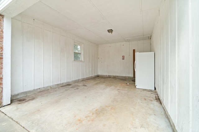 interior space with white fridge