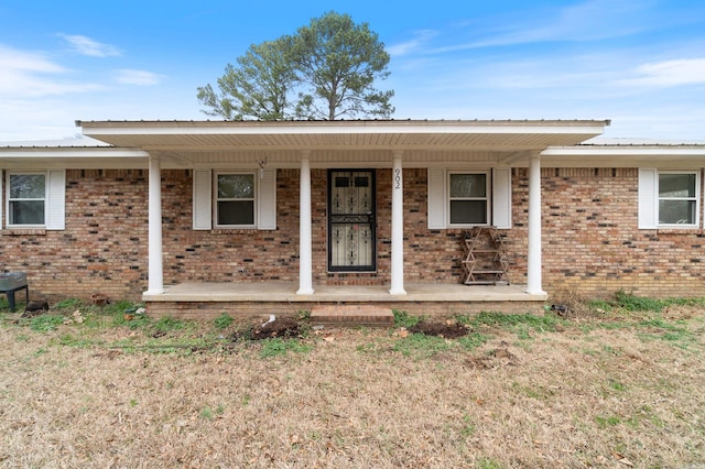 exterior space featuring covered porch