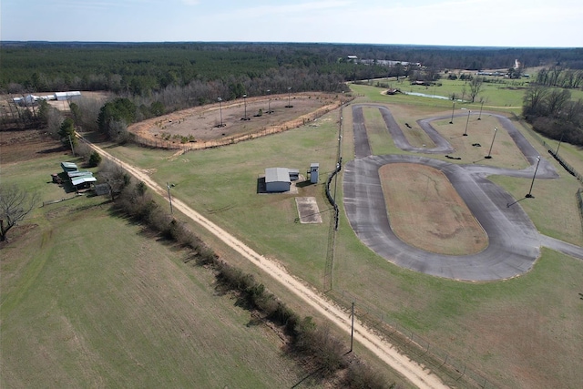 bird's eye view featuring a rural view