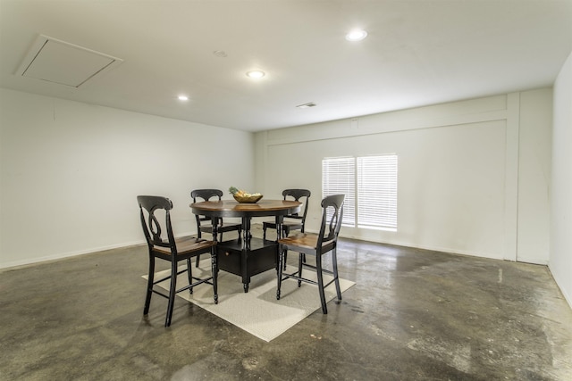 view of dining room