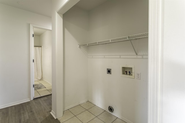 laundry area with hookup for a washing machine and electric dryer hookup