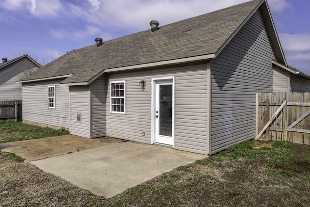 rear view of property with a patio area