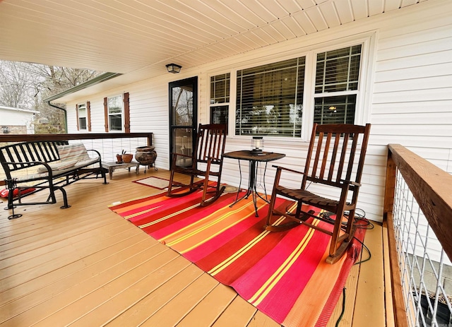 view of wooden terrace