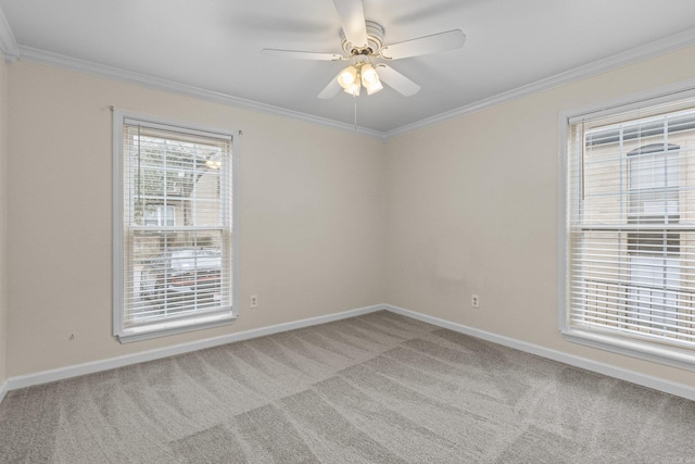 1601 N Bryant St Unit C27, Little Rock, AR 72207 - carpeted spare room featuring ceiling fan and ornamental molding