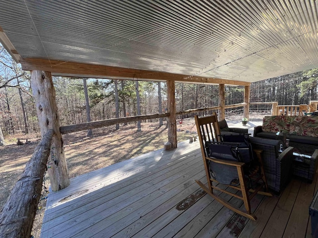 view of wooden terrace