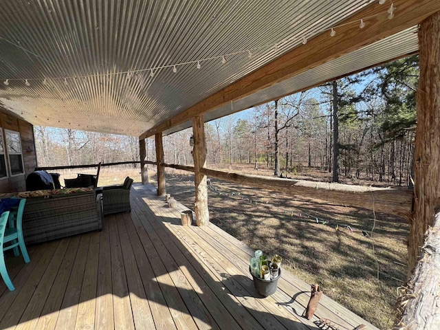 deck with outdoor lounge area