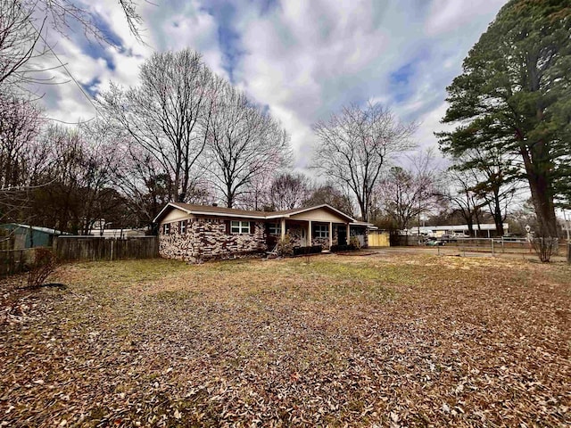 view of back of property
