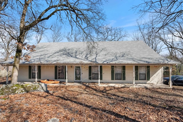 view of front of home with a patio