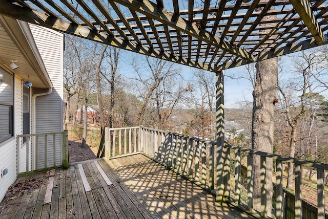 deck with a pergola